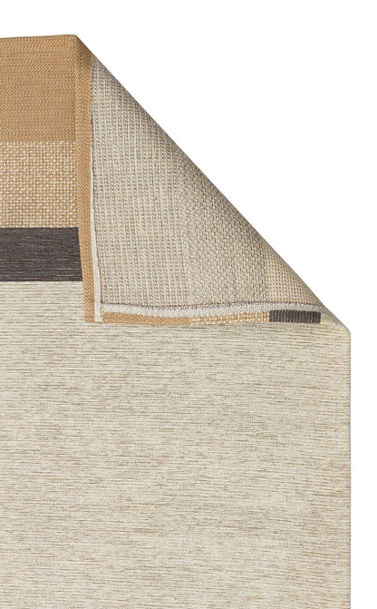 BRK 14 NATURAL GREY  - BROOKLYN - Hasır Görünümlü Kaymaz Renkli Dokuma Modern Kilim