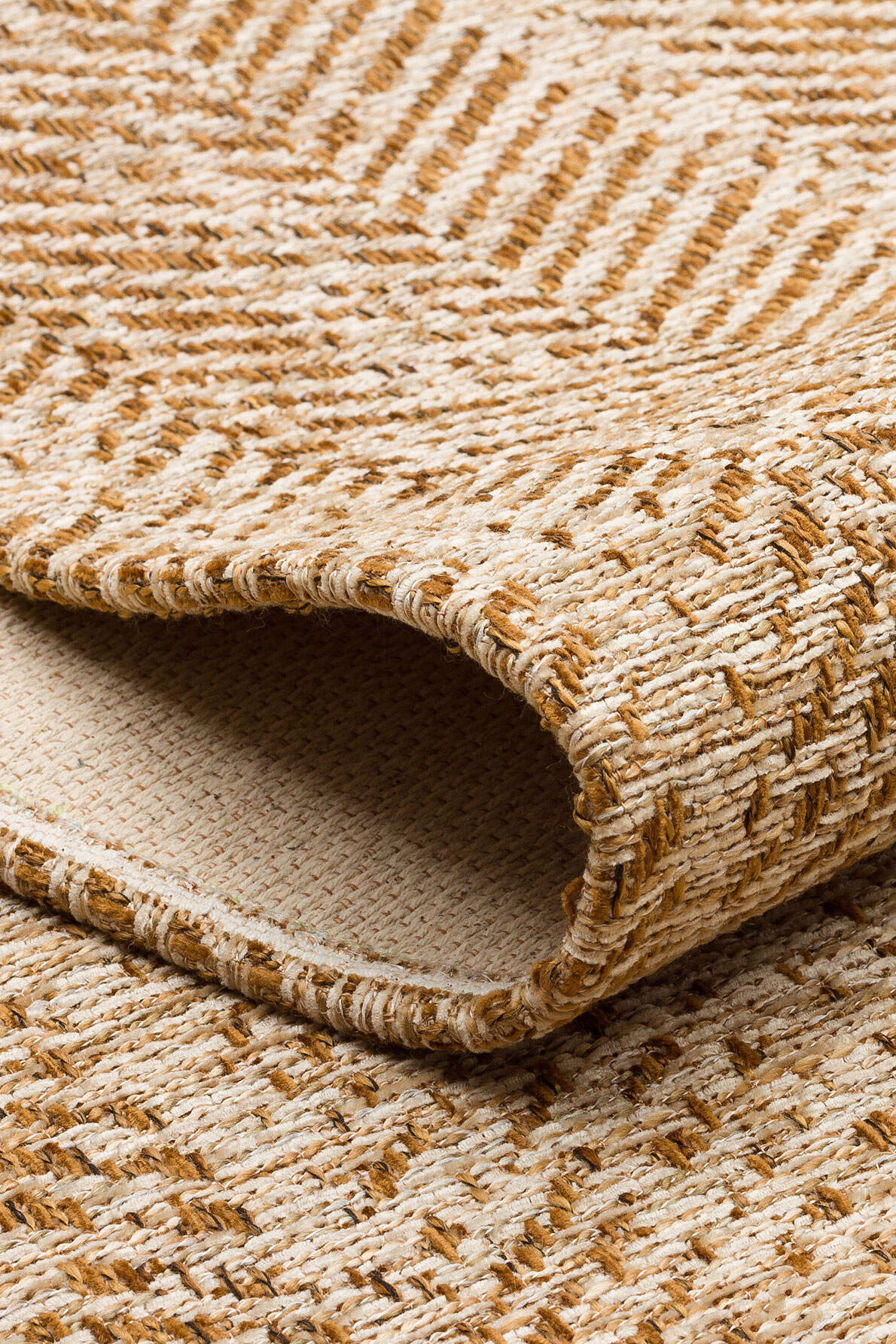 BRK 04 NATURAL BEIGE  - BROOKLYN - Hasır Görünümlü Kaymaz Renkli Dokuma Modern Kilim