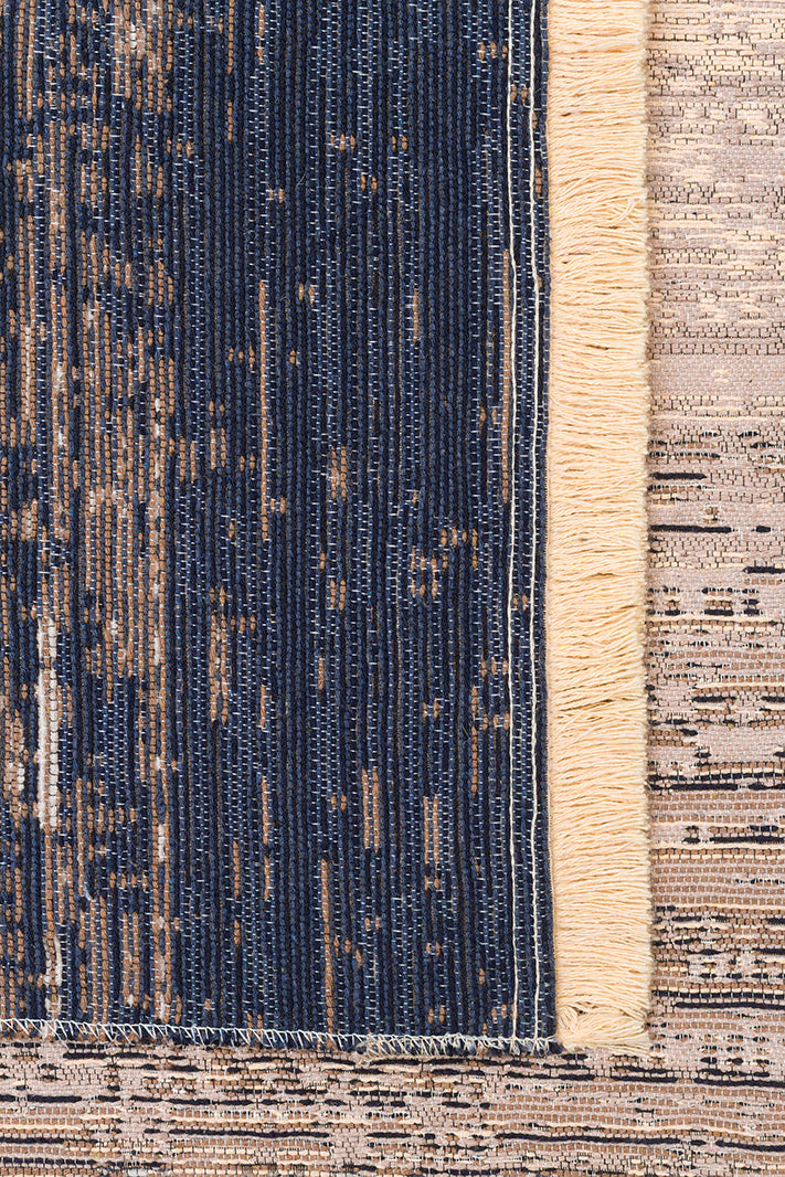 Kutnu Kilim KTN 01 Marina Bej Ombre Renk Geçişli Çift Taraflı Yıkanabilir Hav Vermez Salon Kilimi