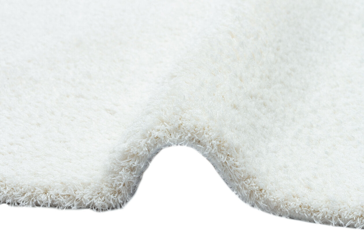 1006 WHITE  - COMFORT - Kolay Kullanımlı Hav Toz Vermez Yumuşak Dokulu Modern Pofuduk Shaggy Halı 