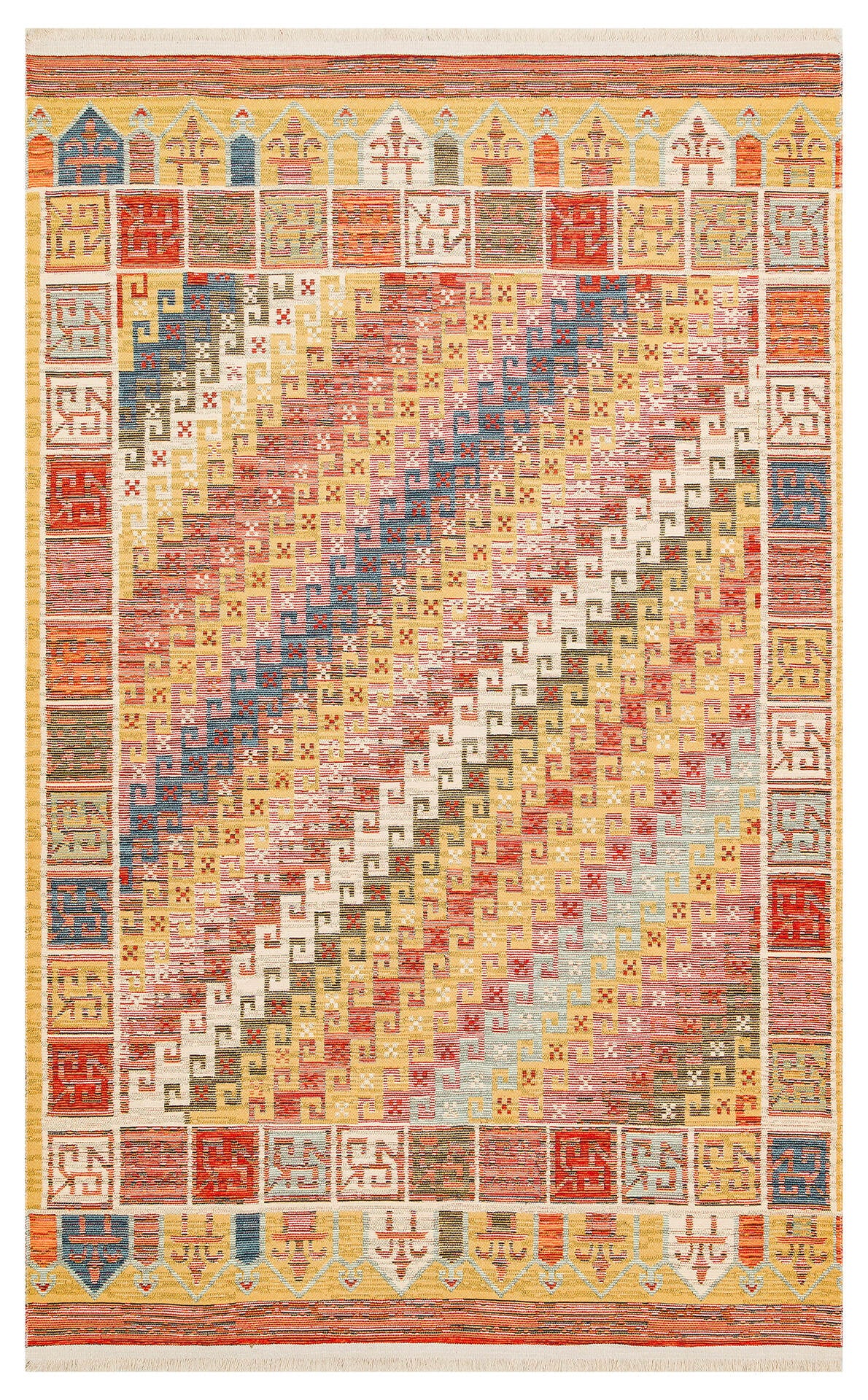 Nomad NMD 11 Toprak - Çift Taraflı Yıkanabilir Kilim | Otantik Kilim