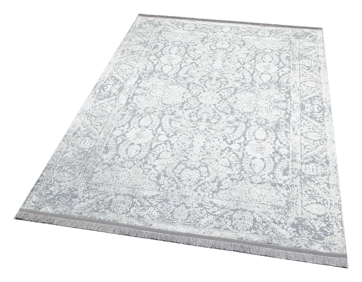 ST 02 GREY XW  - SATEEN - Hav Toz Vermez Yıkanabilir Kaymaz İnce Dokuma Modern Halı 