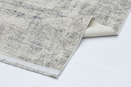 Riena 1161 Gri - Akrilik Polyester Halı | Kaymaz Tabanlı Dekoratif Halı