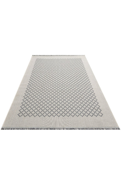 PNM 01 GREY  - PANAMA - Natural Yıkanabilir Kaymaz Tabanlı Tok Dokuma Kilim