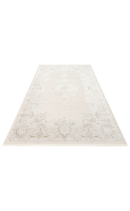 PLM 01 CREAM GREY  - PALMIRA - Yüksek Kaliteli Sık Dokuma Modern Salon Halısı