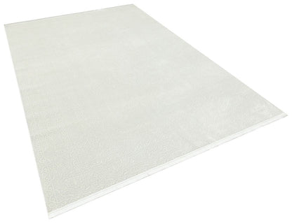 Riena 1121 Beyaz - Akrilik Polyester Halı | Kaymaz Tabanlı Dekoratif Halı
