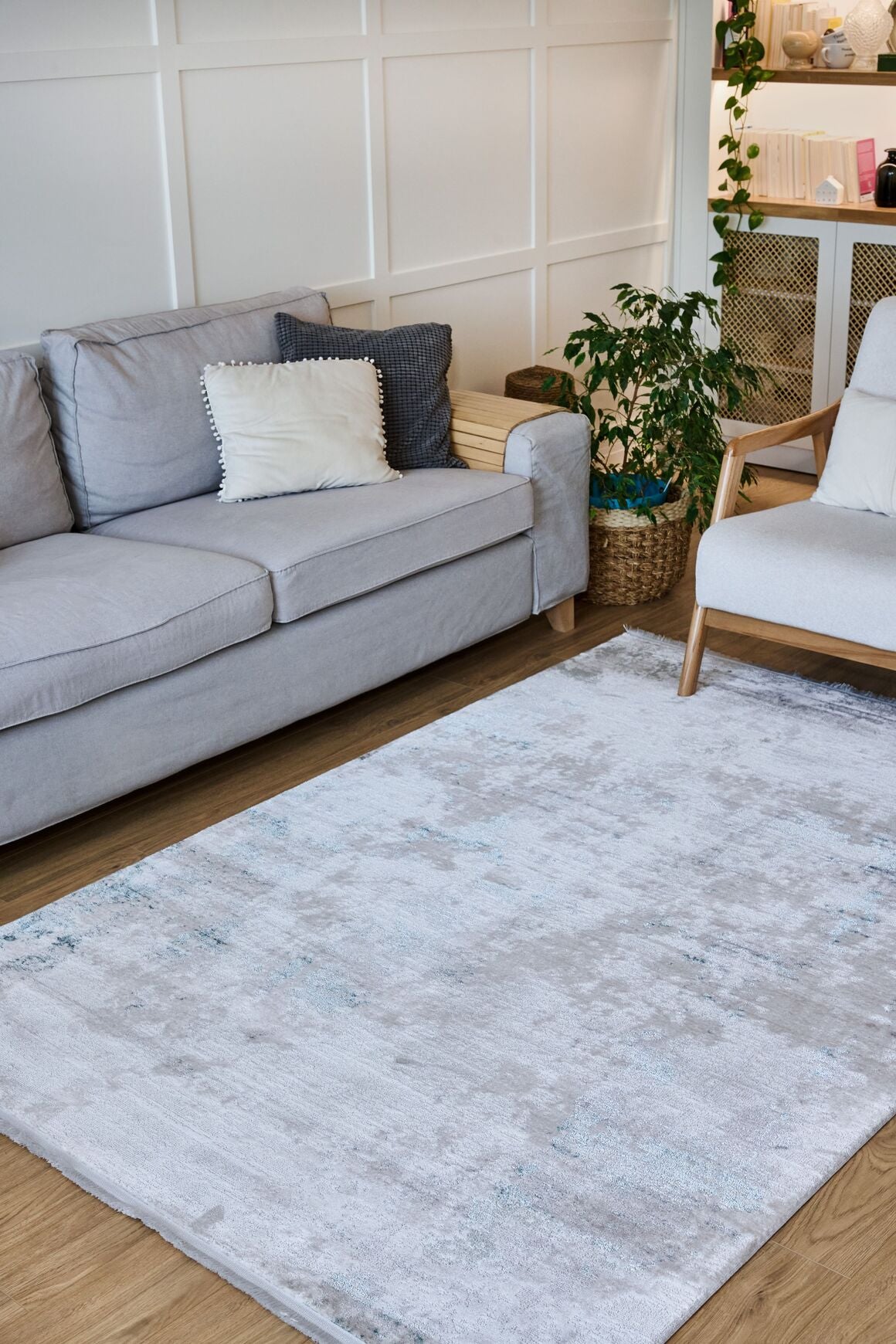 Lima 6211 Aqua - Polyester Şönil Halı | Dokuma Tabanlı Model