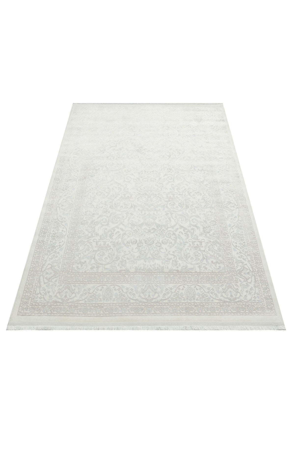 ST 18 WHITE XW  - SATEEN - Hav Toz Vermez Yıkanabilir Kaymaz İnce Dokuma Modern Halı 
