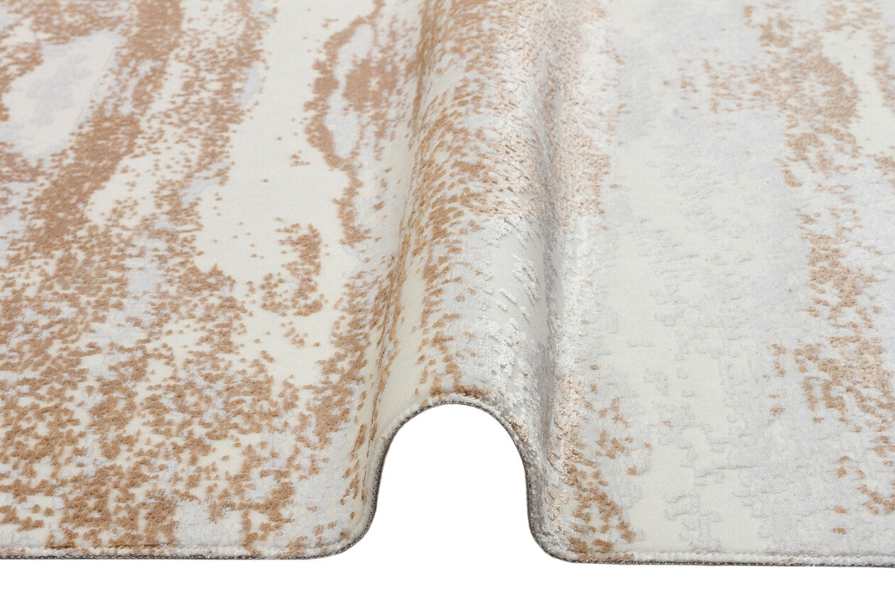 ST 01 CREAM BEIGE XW  - SATEEN - Hav Toz Vermez Yıkanabilir Kaymaz İnce Dokuma Modern Halı 
