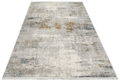 LGS 10 GREY GOLD XW  - LAGOS XW - Hav Toz Vermez Eskitme Desenli Modern Makine Halısı
