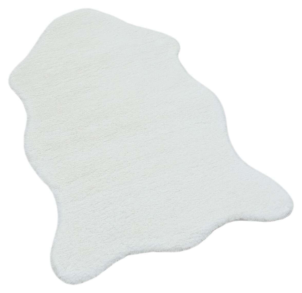 Solo 1611 Beyaz - Tüy Dökmez Kaydırmaz Tabanlı Modern Peluş Halı