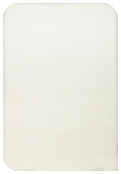 Zen Amorf 05 Beyaz Özel Şekilli Kesim Yumuşak Tuşeli Sıkı Dokuma Makine Halısı