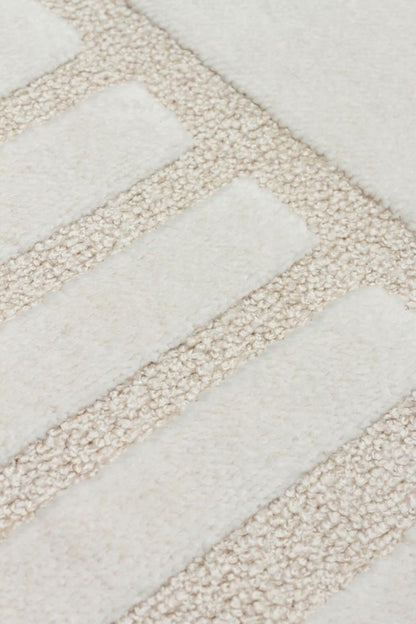 Adel ADL 02 Krem - İskandinav Tarzı Yumuşak Dokulu Modern Makine Halısı