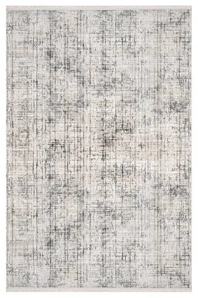 Dekor Modern Halı 1057 Gri Yumuşak Dokulu Saçaksız Salon Halısı