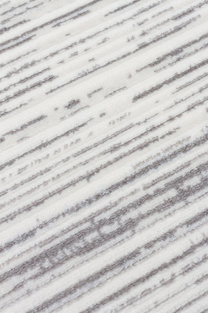 Nora NOR 03 Silver Günlük Kullanıma Uygun Modern Halı Yıkanabilir, Kaymaz Taban, İnce, Toz Vermez