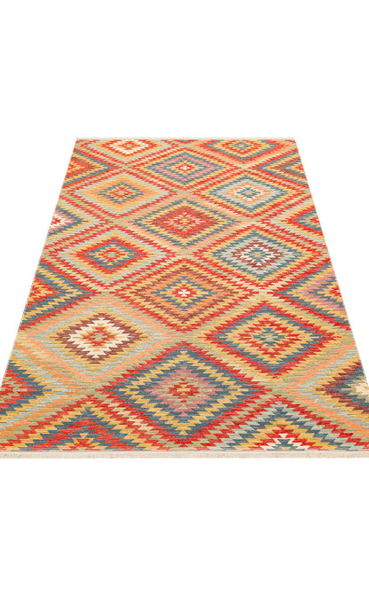 Nomad NMD 07 Toprak - Çift Taraflı Yıkanabilir Kilim | Otantik Kilim