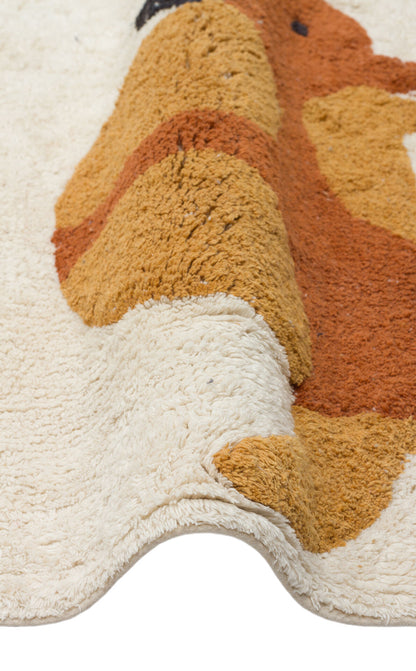 Cotton Boon XXW CBN 08 Çok Renkli - Yıkanabilir Kaymaz Naturel Pamuk Bebek Halısı
