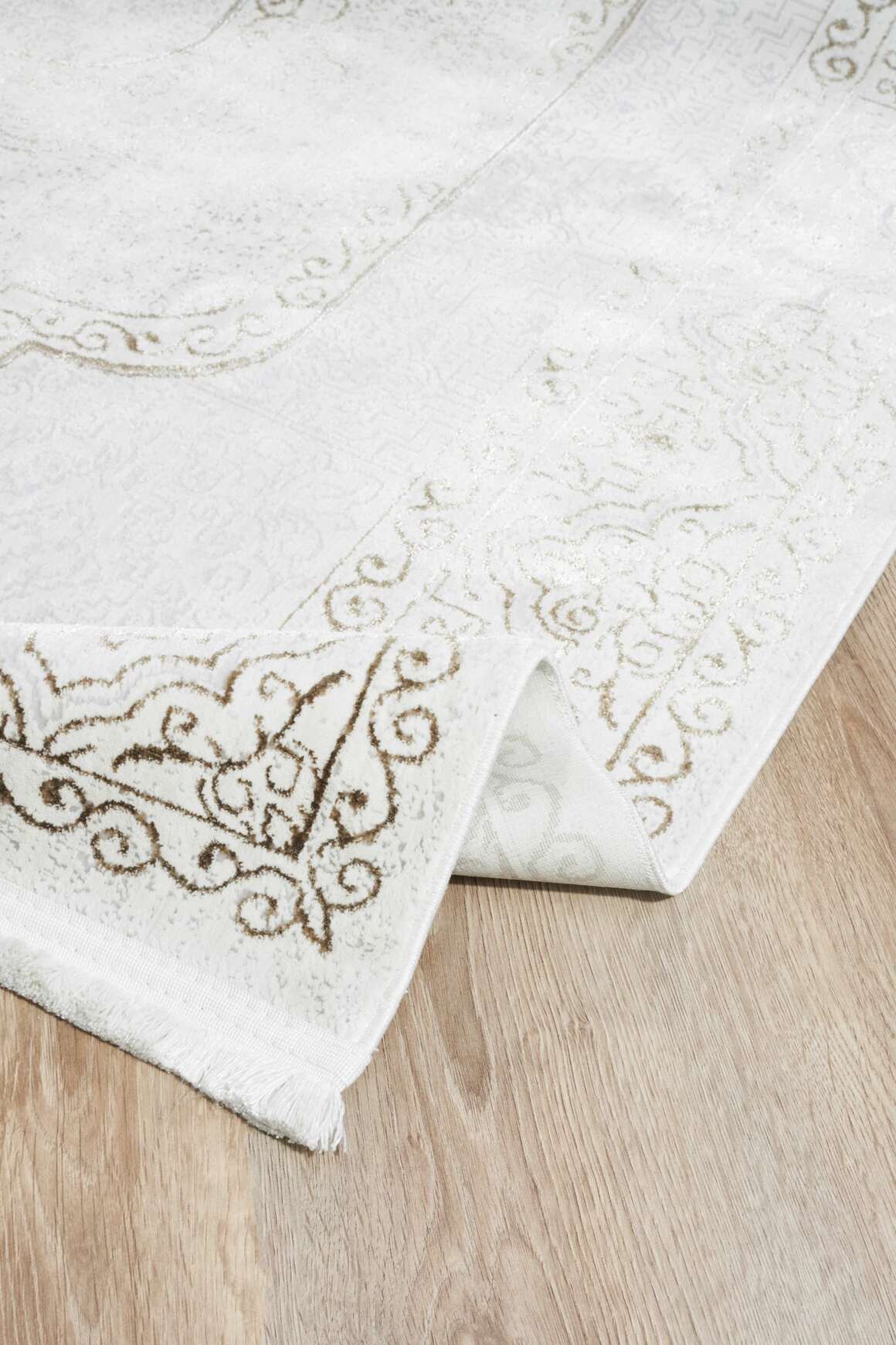 Riena 1122 Latte - Akrilik Polyester Halı | Kaymaz Tabanlı Dekoratif Halı