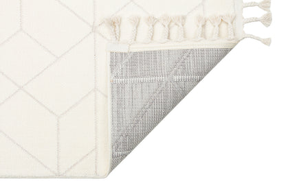 URB 03 WHITE  - URBAN - Etnik Desenlere Sahip Hav Toz Vermez Yumuşak Dokulu Modern Halı