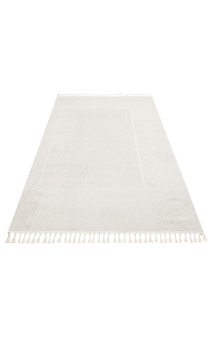 CZY 06 CREAM LW  - COZY - Hav Toz Vermez Modern Örgü Dokuma Makine Halısı