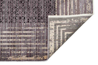 MHL 01 ANTRASIT GOLD  - MAHAL - Art Deco Desenli Yüksek Kalite Sık Dokuma Salon Halısı