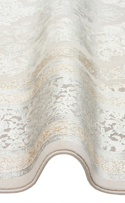 MHL 08 CREAM GREY  - MAHAL - Klasik Desenli Yüksek Kalite Sık Dokuma Salon Halısı