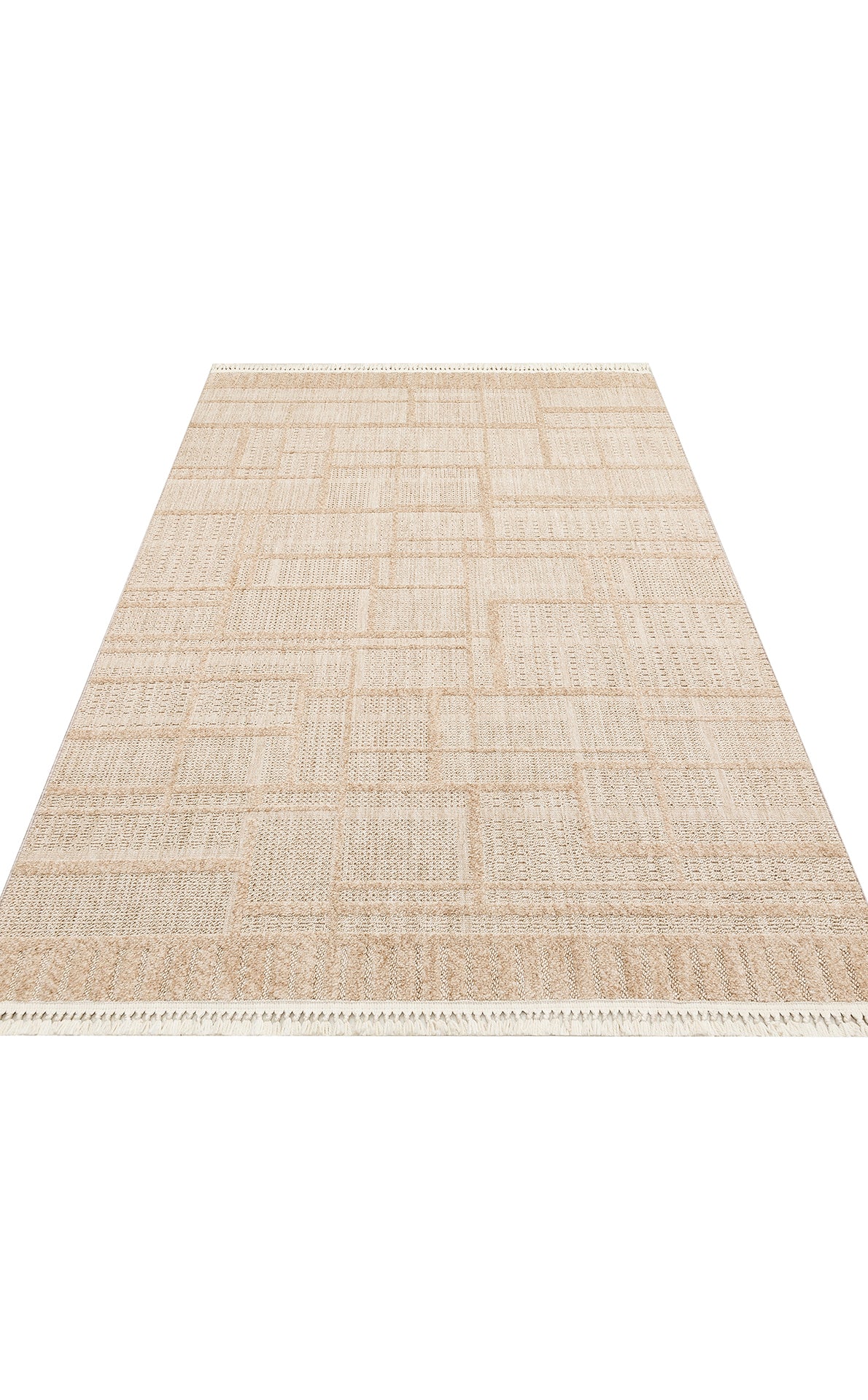 JOY 03 BEIGE  - JOY - Hav Toz Vermeyen Yumuşak dokulu Modern Makine Halısı