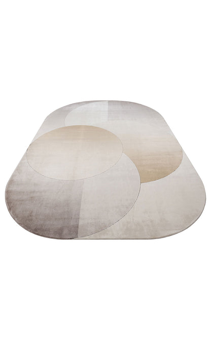 MRN 06 CREAM GOLD  - MERANO - Geometrik Desenli Yüksek Kalite Sık Dokuma Salon Halısı