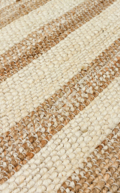 ECH 11 NATURAL WHITE XW  - ECHO - El Dokuma Naturel Jüt Hasır Halı