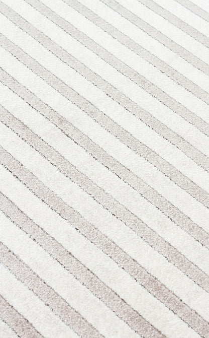 MRN 03 CREAM GREY  - MERANO - Geometrik Desenli Yüksek Kalite Sık Dokuma Salon Halısı