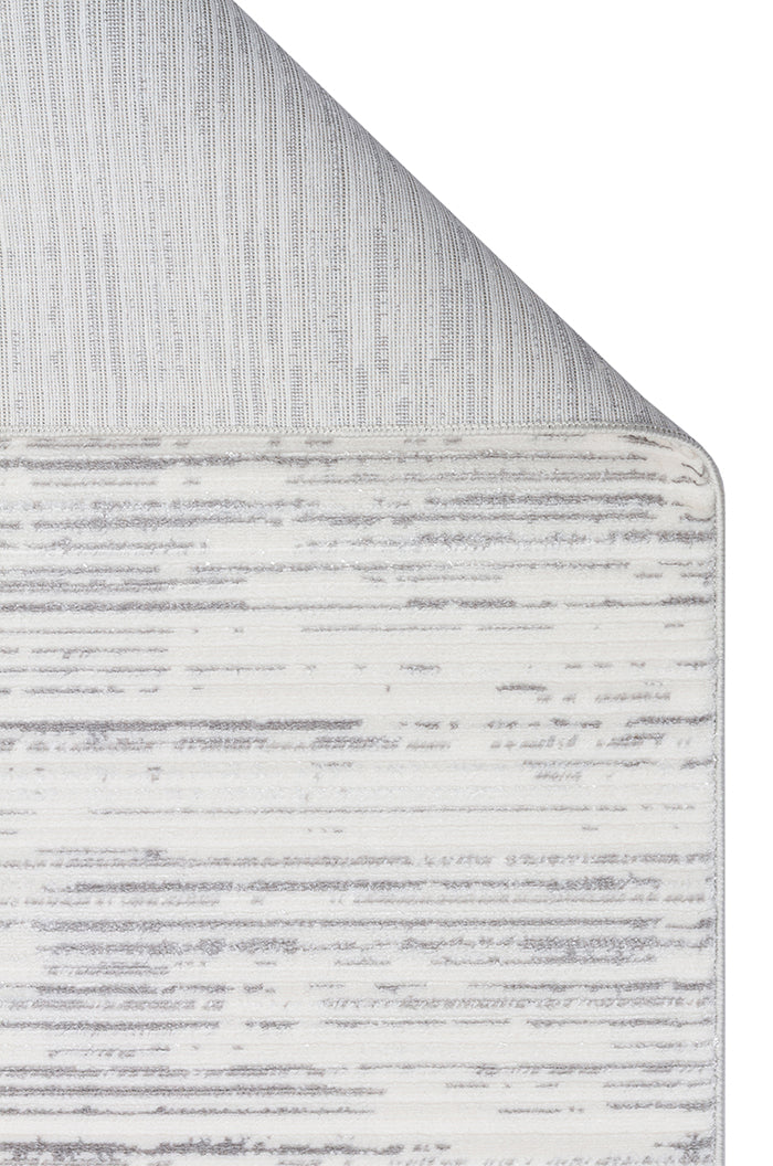 Nora NOR 03 Silver Günlük Kullanıma Uygun Modern Halı Yıkanabilir, Kaymaz Taban, İnce, Toz Vermez