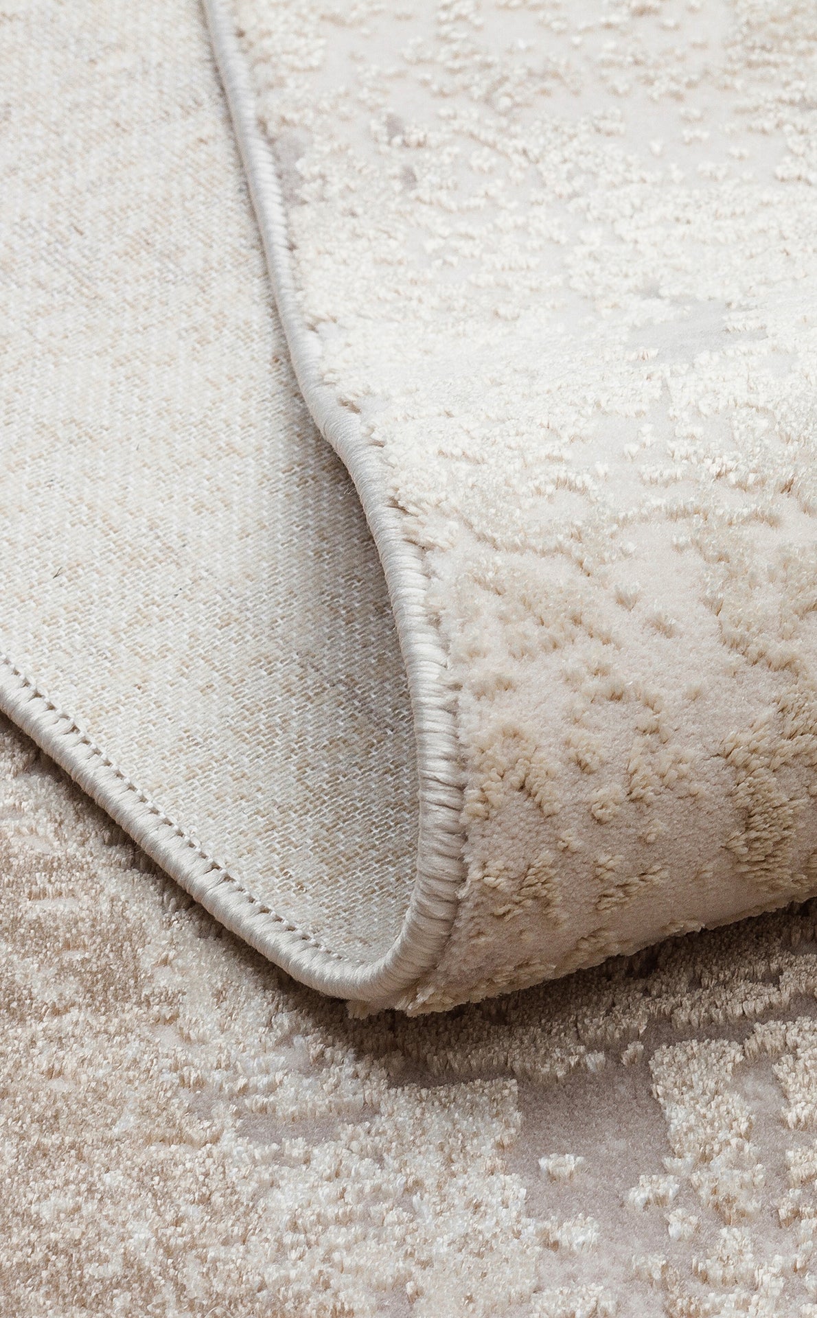Padona PDN 06 Bej Gri - Extra Yumuşak Dokulu Sık Dokuma Modern Eskitme Desenli Halı