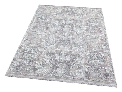 ST 06 GREY XW  - SATEEN - Hav Toz Vermez Yıkanabilir Kaymaz İnce Dokuma Modern Halı 