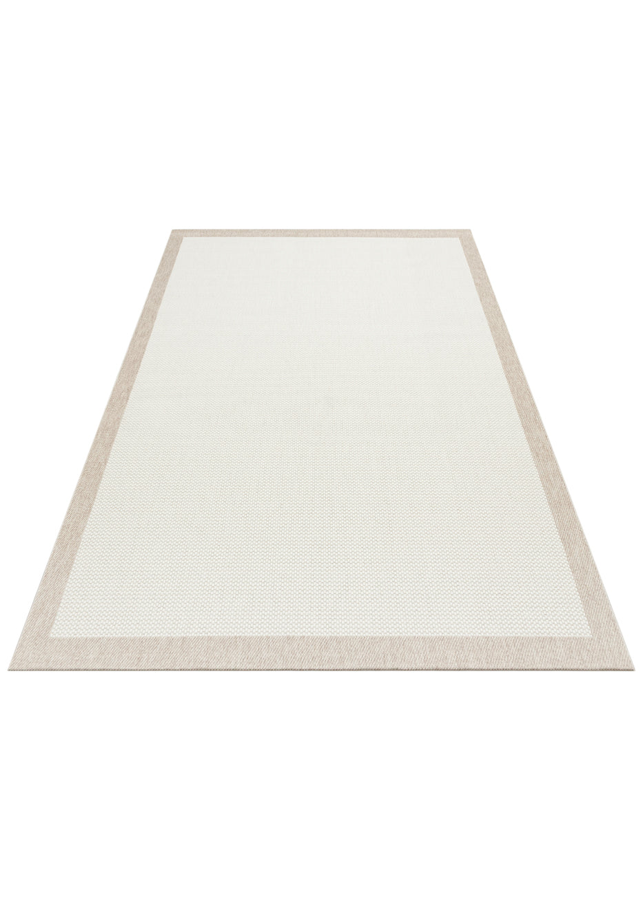 Mono MNO 05 Krem Bej - Yıkanabilir Kaymaz Kilim Halı