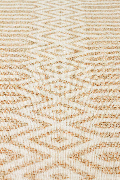 BRK 10 NATURAL IVORY  - BROOKLYN - Hasır Görünümlü Kaymaz Renkli Dokuma Modern Kilim