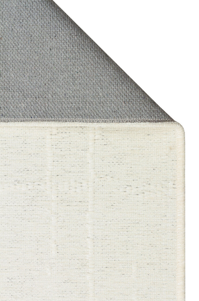 Liza LIZ 02 Beyaz - Düz Pamuk Dokulu Kilim Kaymaz Tabanlı, Yıkanabilir, Modern Uzun Ömürlü Kilim