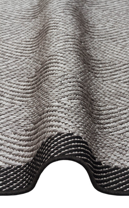 Mono MNO 02 Koyu Gri - Yıkanabilir Kaymaz Kilim Halı