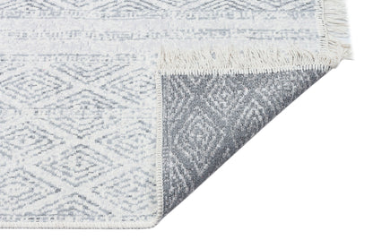 Arya AR 01 Gri - %100 Geri Dönüşümlü Pamuktan Çift Taraflı Yıkanabilir Modern Dekoratif Kilim