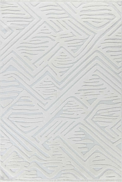 Orion 4221 Krem - Dokuma Halı | Flat Cut Desenli Salon Halısı