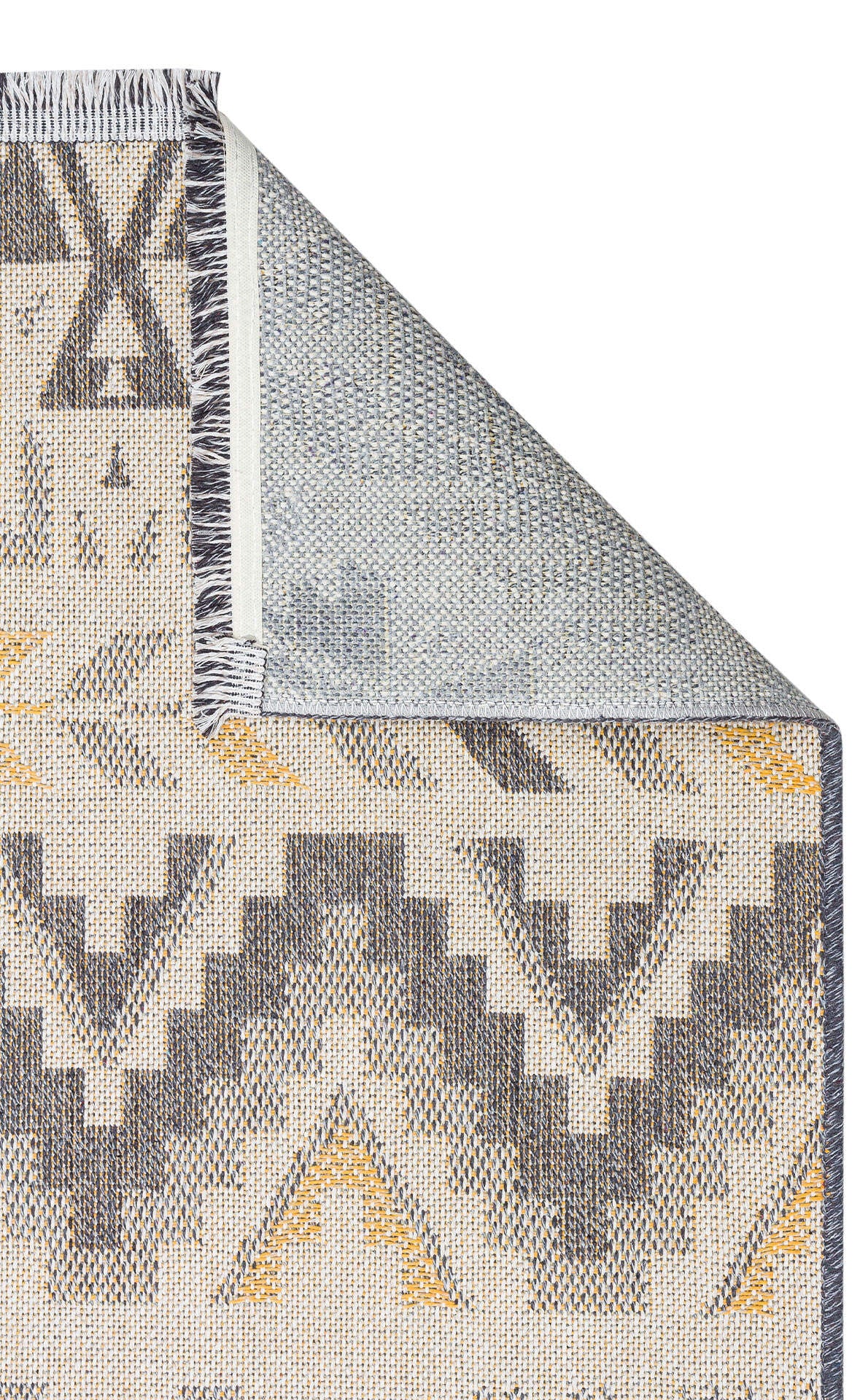 PNM 05 GREY YELLOW  - PANAMA - Natural Yıkanabilir Kaymaz Tabanlı Tok Dokuma Kilim