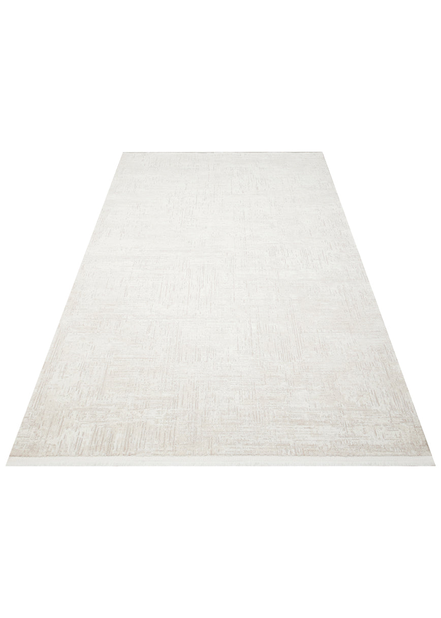 Lagos XW LGS 24 Krem Bej - Hav Toz Vermez Eskitme Desenli Modern Makine Halısı 