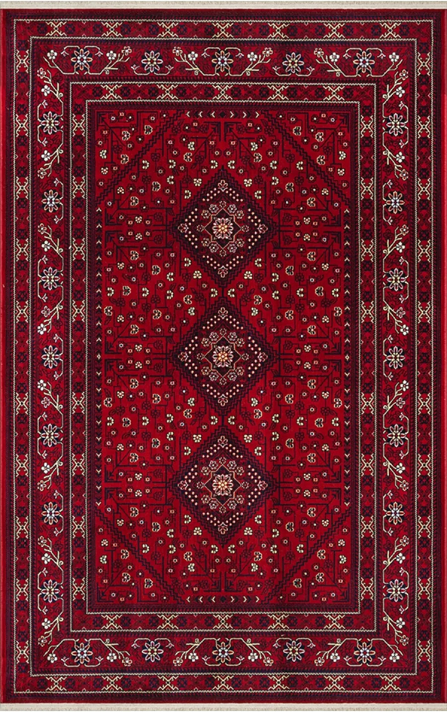 Dubai 62099-10 Klasik Etnik Desenli Dokuma Otantik Halı