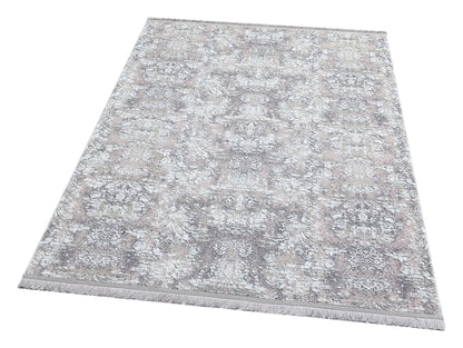 ST 06 GREY XW  - SATEEN - Hav Toz Vermez Yıkanabilir Kaymaz İnce Dokuma Modern Halı 
