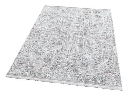 ST 08 GREY XW  - SATEEN - Hav Toz Vermez Yıkanabilir Kaymaz İnce Dokuma Modern Halı 