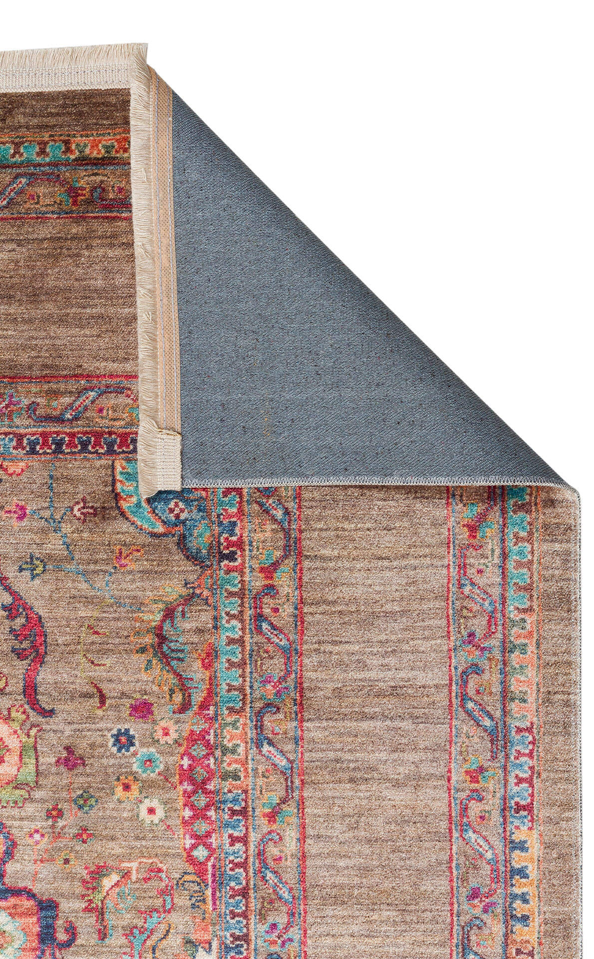 Antıque ATK 07 Olıve - Yıkanabilir Kaymaz Antik Desenli Otantik Kilim