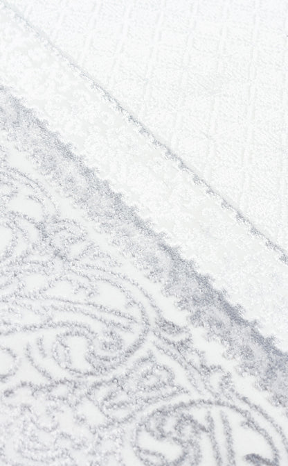 ST 102 GREY XW  - SATEEN - Hav Toz Vermez Yıkanabilir Kaymaz İnce Dokuma Modern Halı 