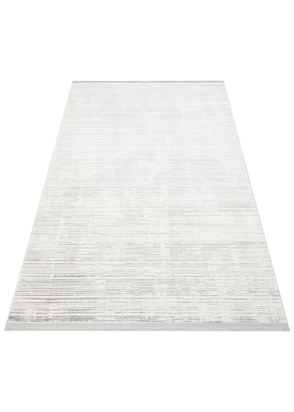 Nora NOR 03 Silver Günlük Kullanıma Uygun Modern Halı Yıkanabilir, Kaymaz Taban, İnce, Toz Vermez