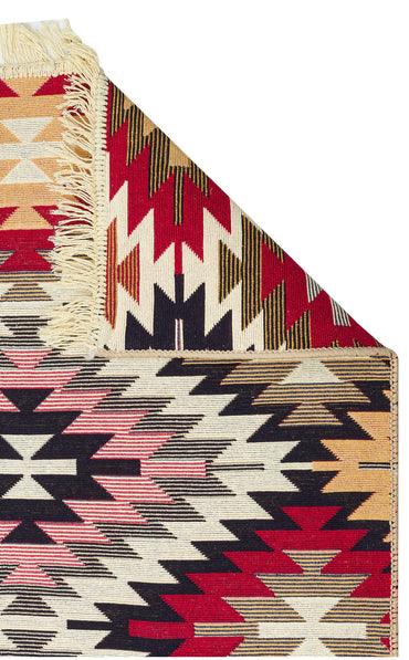Arya AR 33 Kırmızı - Yıkanabilir Çift Taraflı Modern Dokuma Kilim