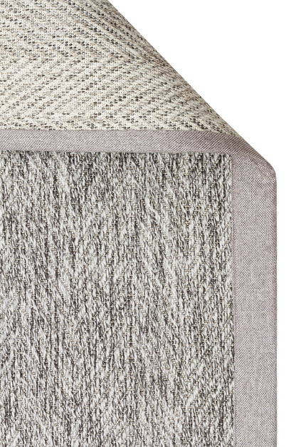 VENTURA SISAL VNT 2704 Gri BDR Gri   İç ve Dış Mekan Kullanımına Uygun Hav Vermeyen Kolay Temizlenebilir Bordürlü Sisal Görünümlü Halı