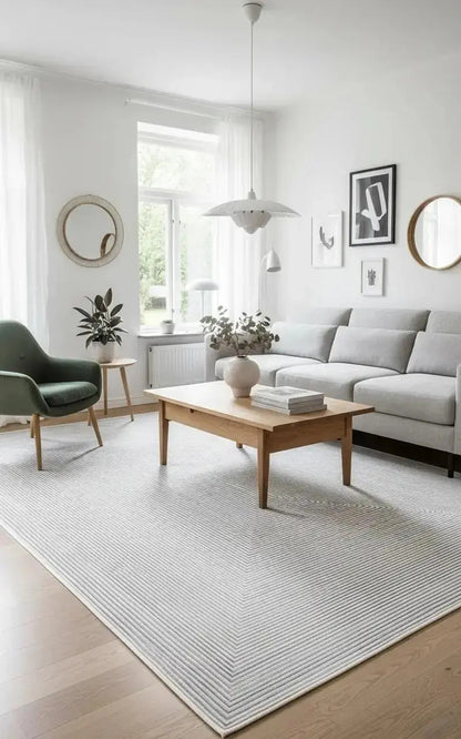 Lara 68351- 095 Hav Toz Vermez Yumuşak Dokulu Etnik Desenlere Sahip Modern Halı (Kopya)